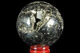 Polished Pyrite Sphere - Peru #97996-1